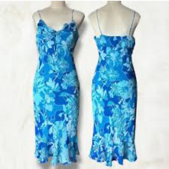 Express Dresses & Skirts - NWT Express Y2K VTG babydoll Floral Blue coquette Dress Whimsigoth